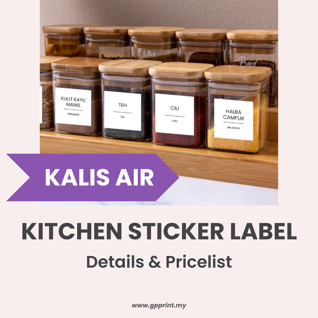 Kitchen Sticker Label Kalis Air